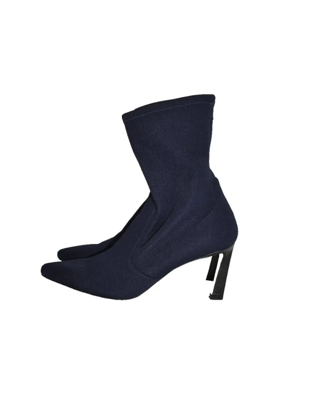 $650 Stuart Weitzman RAPTURE 75 SOCK STRETCH BOOTIE HEEL BLUE POINTY 9 (PC13)